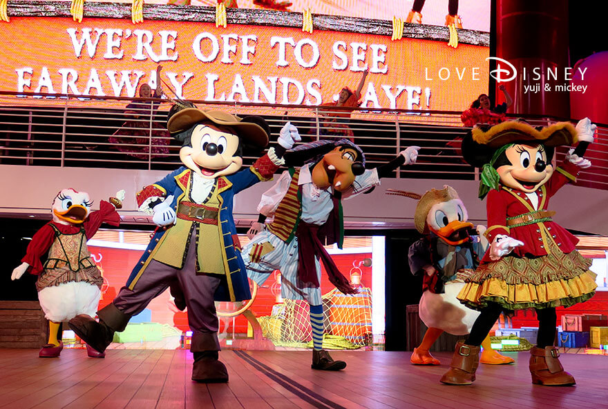 ディズニークルーズ、ウィッシュ号、パイレーツナイト、ミッキー、ミニー、ドナルド、デイジー、グーフィー(その7)