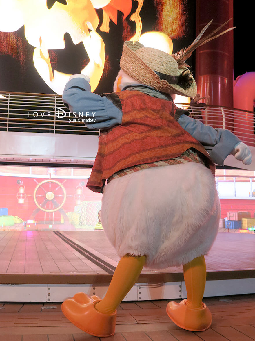 ディズニークルーズ、ウィッシュ号、パイレーツナイト、ドナルド(その3)