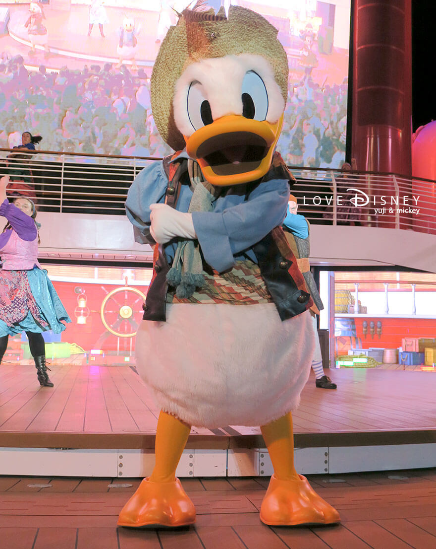 ディズニークルーズ、ウィッシュ号、パイレーツナイト、ドナルド(その4)