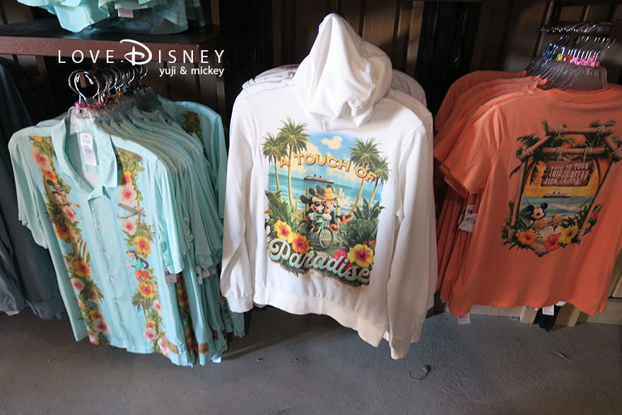 ディズニークルーズ・ウィッシュ号、キャスタウェイ・ケイ、グッズ（シャツ/パーカー/Tシャツ）