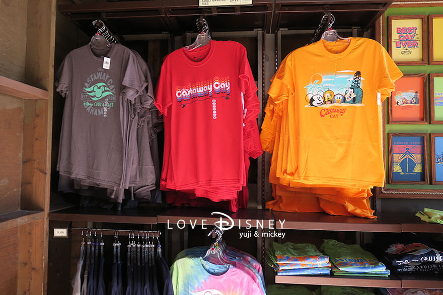 ディズニークルーズ・ウィッシュ号、キャスタウェイ・ケイ、グッズ（Tシャツ）その1