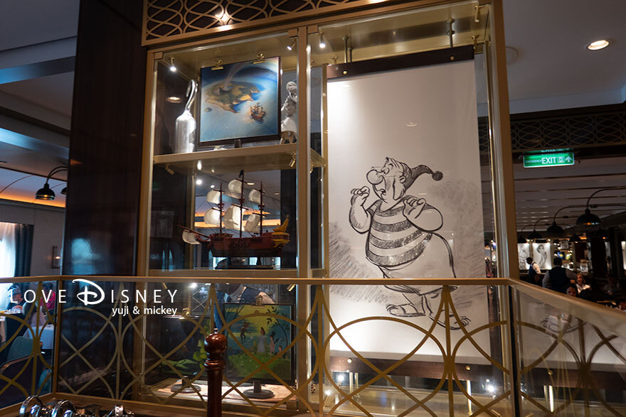 ディズニークルーズ・ウィッシュ号、朝食、レストラン「1923」店内装飾（その8）