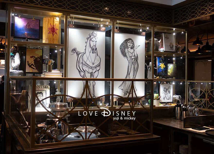 ディズニークルーズ・ウィッシュ号、朝食、レストラン「1923」店内装飾（その10）