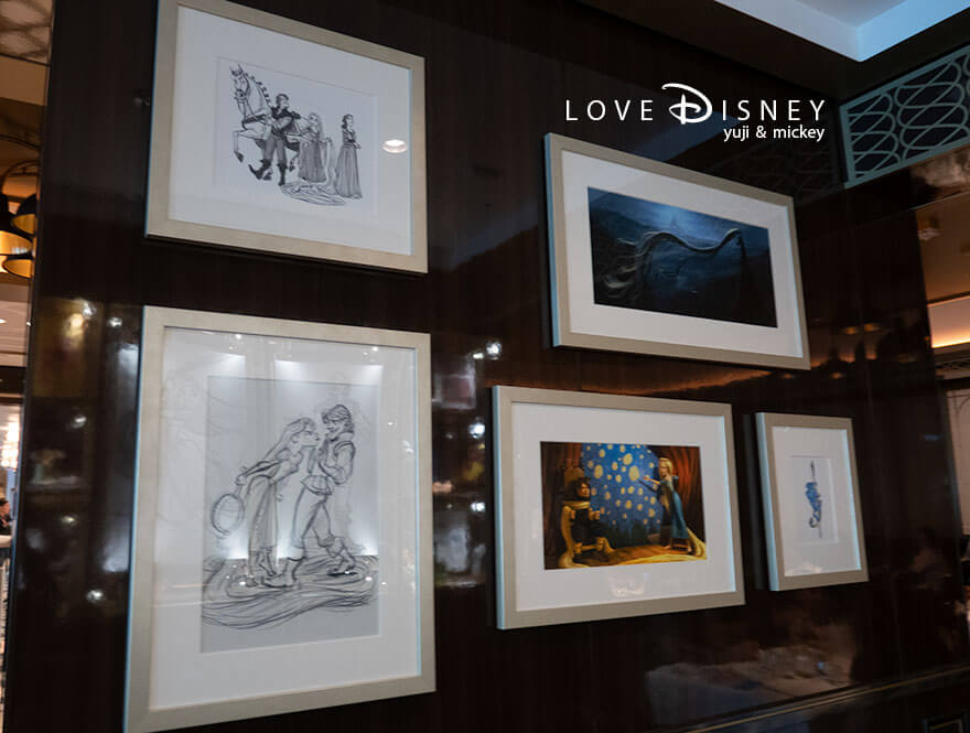 ディズニークルーズ・ウィッシュ号、朝食、レストラン「1923」店内装飾（その11）