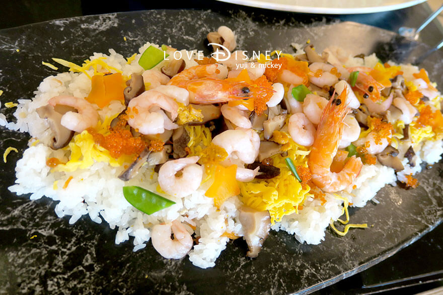 東京ディズニーランドホテル、シャーウッドガーデン・レストラン「イヤーエンド＆ニューイヤー」冷たい料理（五目ちらし寿司）