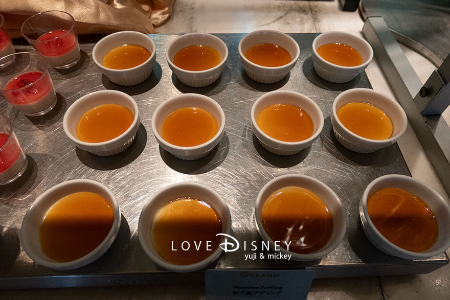 東京ディズニーシー・ホテルミラコスタ、オチェーアノ、イヤーエンド&ニューイヤーブッフェ、デザート(和三盆プディング)