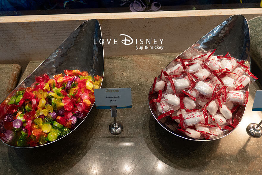 東京ディズニーシー・ホテルミラコスタ、オチェーアノ、イヤーエンド&ニューイヤーブッフェ、デザート(ラムネ/マシュマロ)