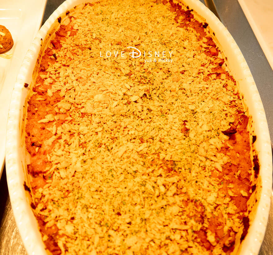 東京ディズニーランド、クリスタルパレス・レストラン、「ディズニー・パルパルーザ、ミニーのファンダーランド」温かい料理（カレードリア）