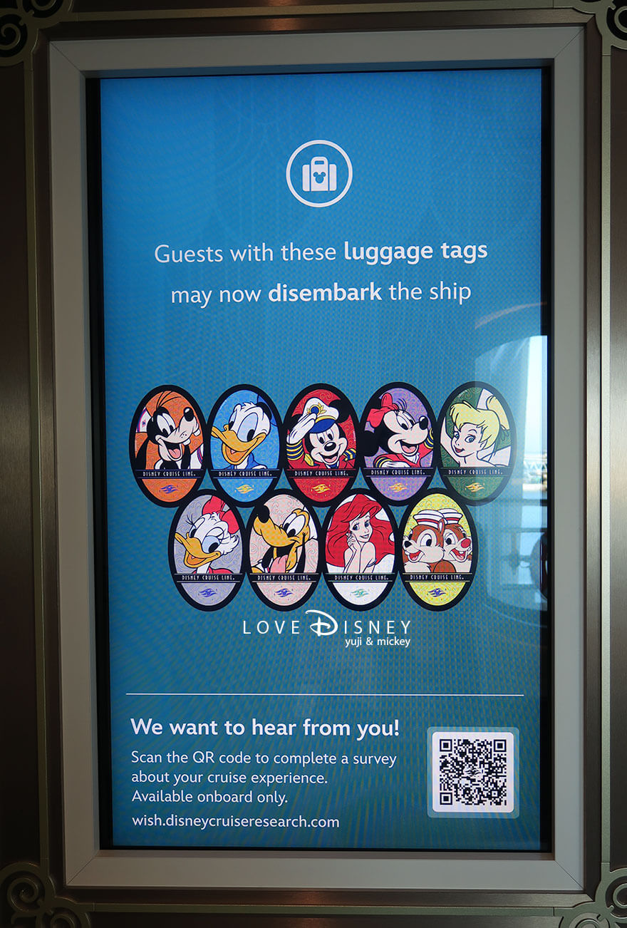 ディズニー・クルーズ・ウィッシュ号、4泊5日バハマコース、預けた荷物の受取方法