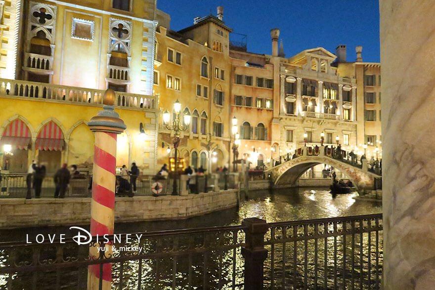 東京ディズニーシー、リストランテ・ディ・カナレット、テラス席からの眺望(ヴェネツィアサイド)