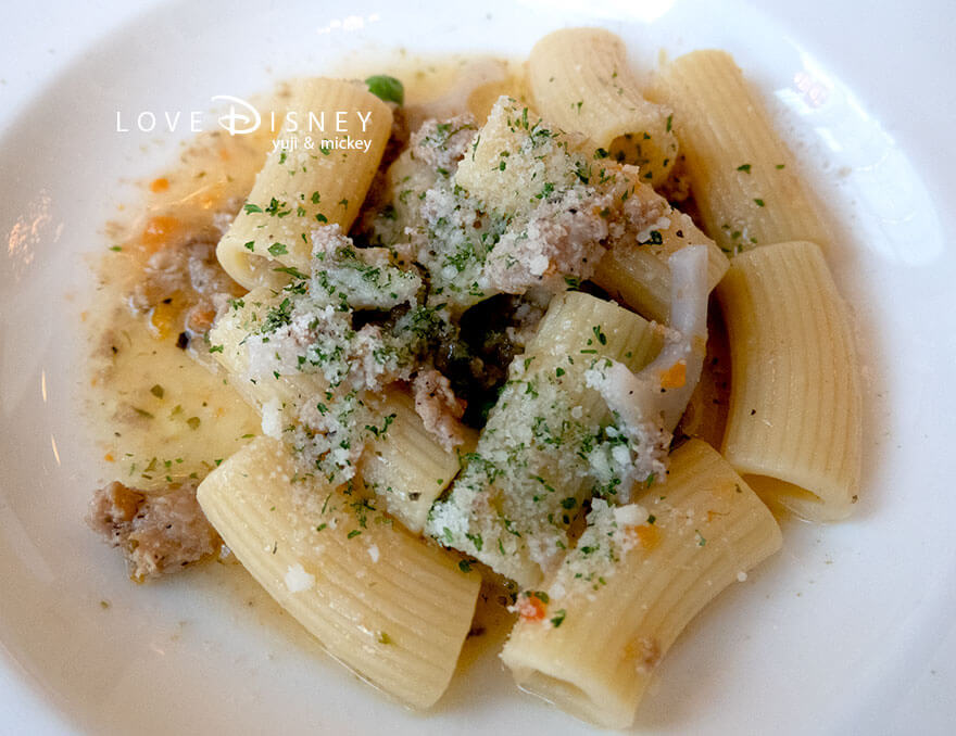 東京ディズニーランドホテル、ドリーマーズ・ラウンジ、「ディズニー・パルパルーザ2026、ミニーのファンダーランド、スペシャルセット」パスタ