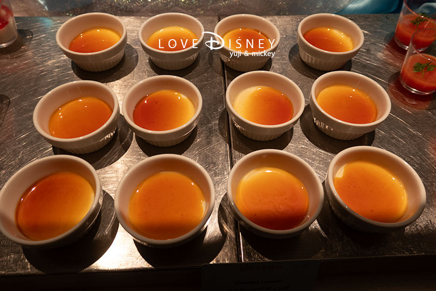 東京ディズニーシー・ホテルミラコスタ「オチェーアノ」ブッフェ、デザート（カスタードプディング）