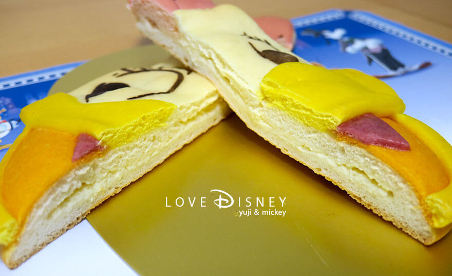 ディズニーアンバサダーホテル「チックタック・ダイナー」スペシャルブレッド（デイジー）断面図