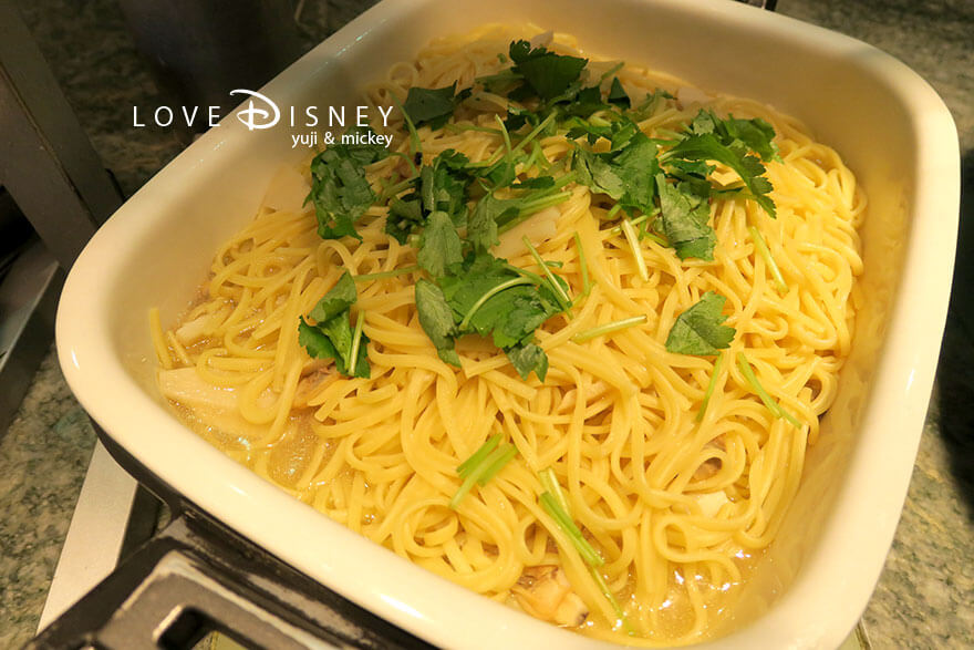 オチェーアノ TDS25周年ブッフェ アサリと筍のパスタ