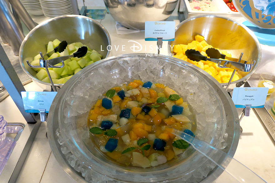 オチェーアノ TDS25周年ブッフェ カクテルフルーツ パイナップル メロン