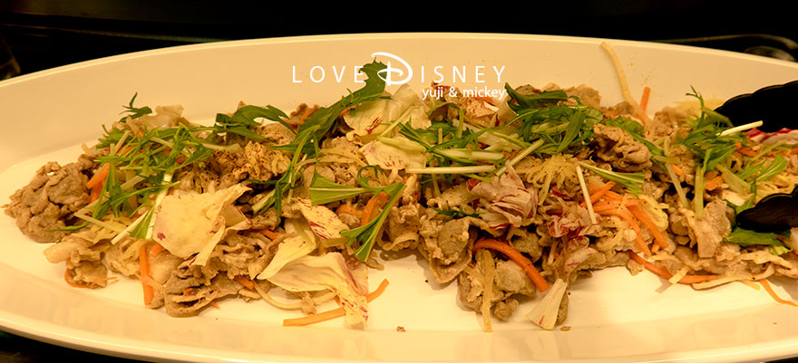 シェフ・ミッキー スパークリング・ジュビリーブッフェ コールドポーク和風生姜ソース