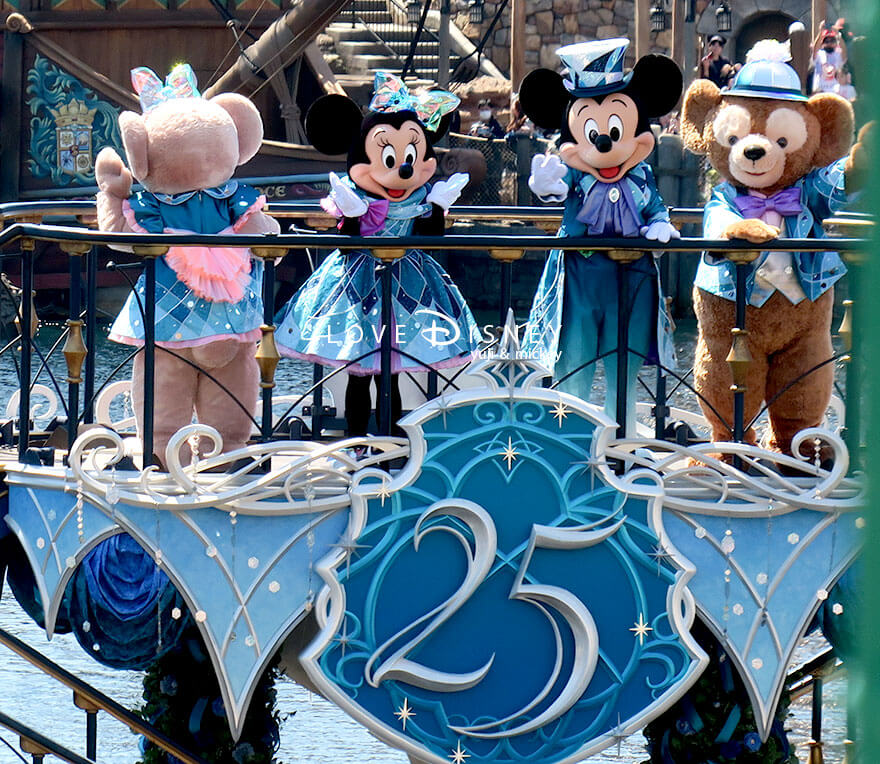 オチェーアノのテラス TDS25周年 スパークリング・ジュビリー・セレブレーション ミッキーとダッフィーの目線