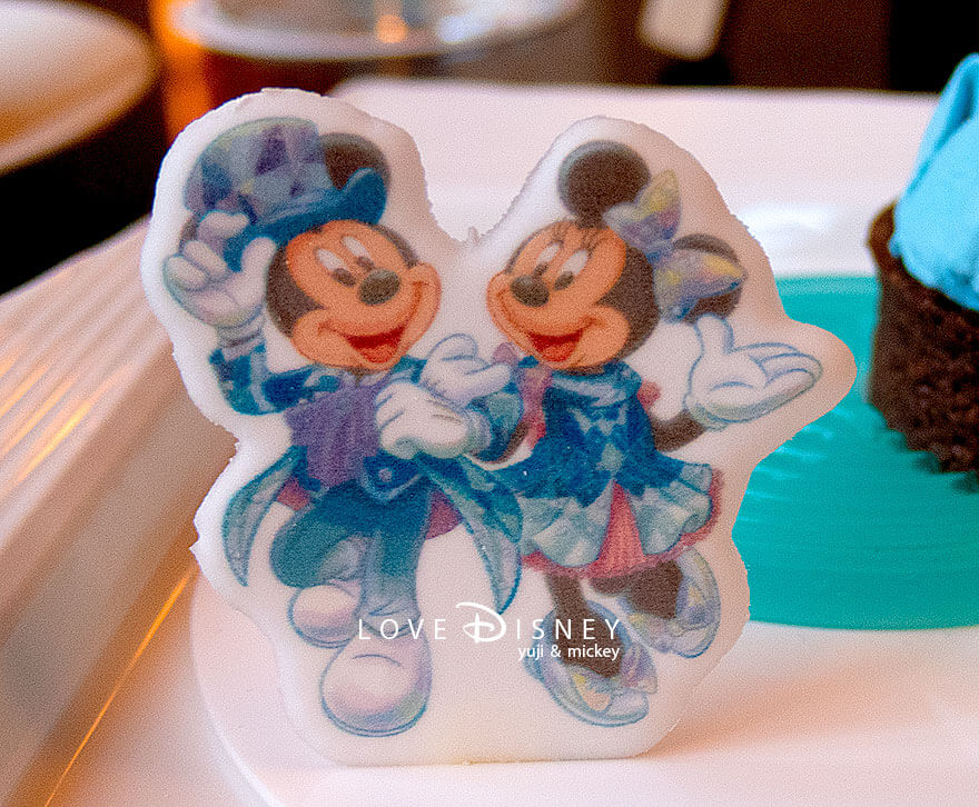 ハイピリオン・ラウンジ TDS25周年 スパークリング・ジュビリーケーキセット グレープフルーツとライチームース ミッキーとミニーの砂糖菓子