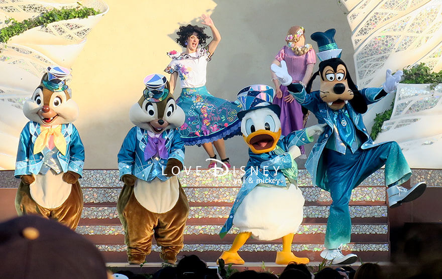 ウォーターフロントパーク TDS25周年 ダンス・ザ・グローブ! ミッキー&フレンズ退場シーン(その2)