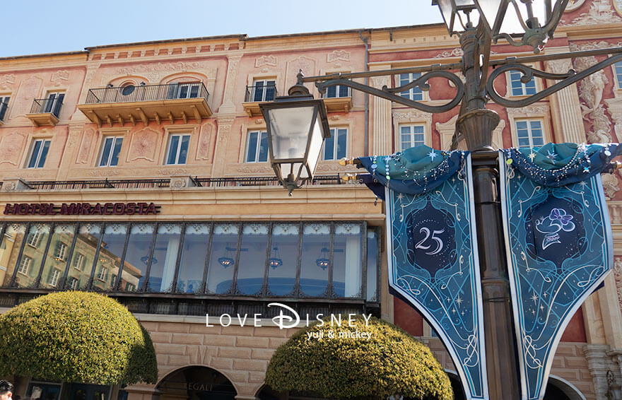 メディテレーニアンハーバー TDS25周年 スパークリング・ジュビリー デコレーション ミニーのタペストリー