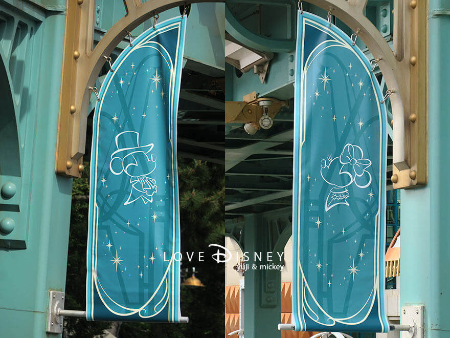 ポートディスカバリー TDS25周年 スパークリング・ジュビリー デコレーション タペストリー（ミッキー＆ミニー）