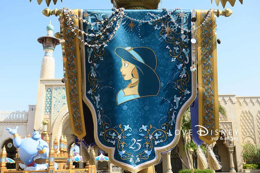 アラビアンコースト TDS25周年 スパークリング・ジュビリー デコレーション タペストリー（ジャスミン）