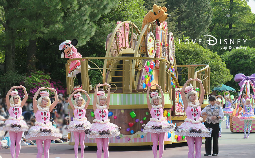 パレードルート停止位置 イッツ・ア・スウィーツフルタイム！ ミニー＆プルート（その1）