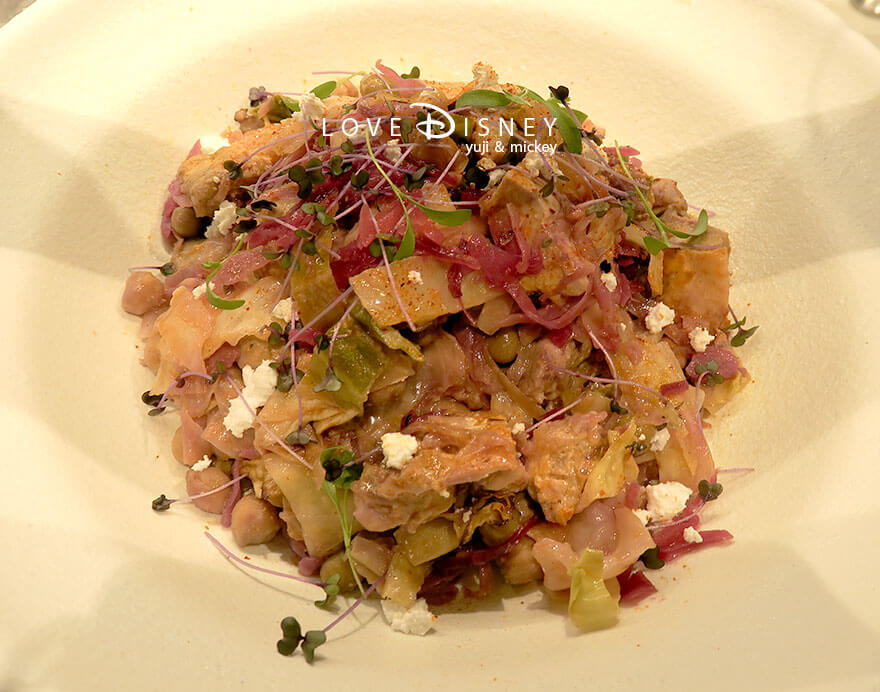 ファンタジースプリングス・レストラン ランチブッフェ 冷たい料理 スパイシーチキンとミックスビーンズ