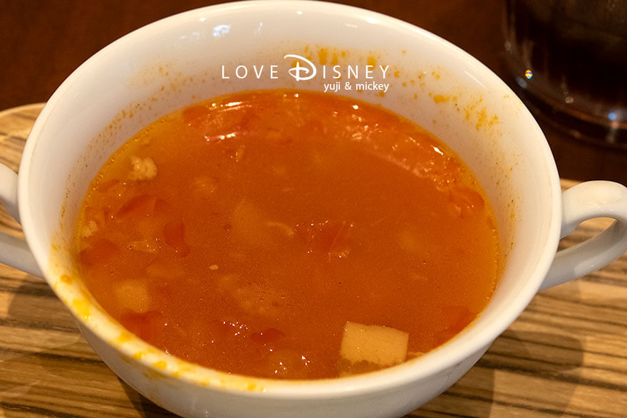 ファンタジースプリングス・レストラン ディナーブッフェ 温かい料理 ミネストローネ