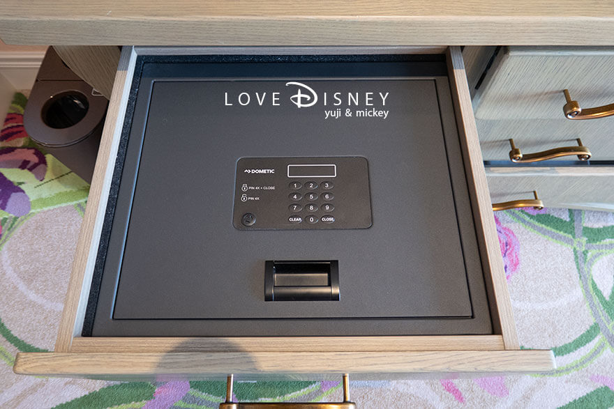 東京ディズニーシー・ファンタジースプリングスホテル ファンタジーシャトー ベイエリアサイド スーペリア・アルコーヴルーム セーフティーボックス