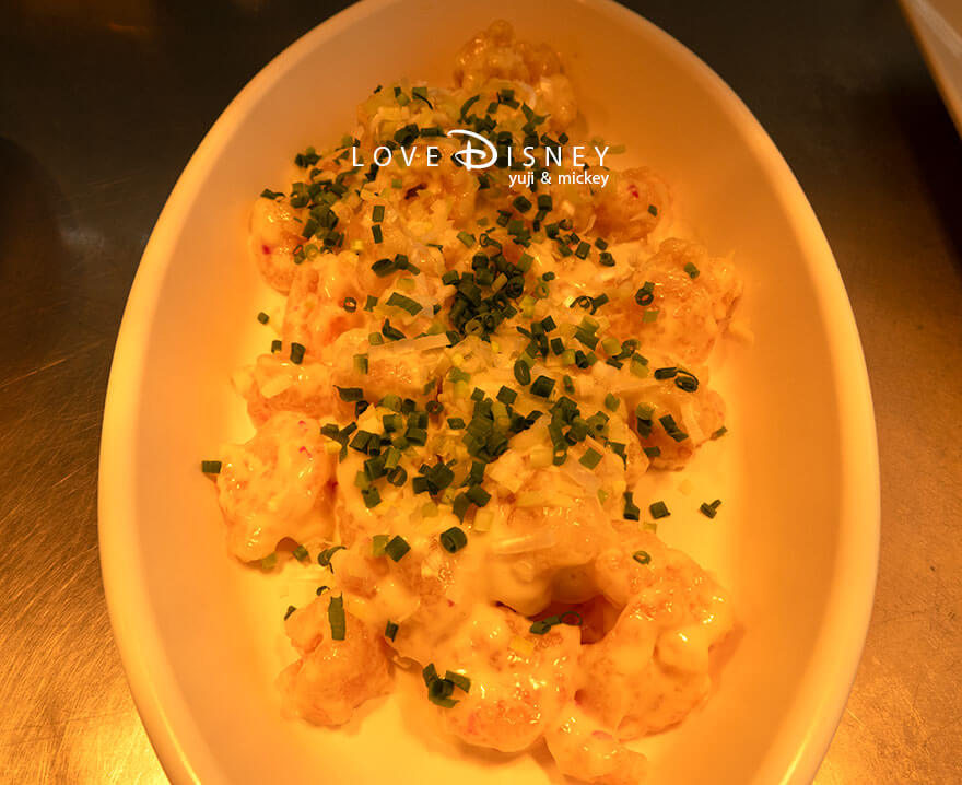 東京ディズニーランド ブッフェレストラン クリスタルパレス・レストラン 温かい料理(海老のマヨネーズ和え)