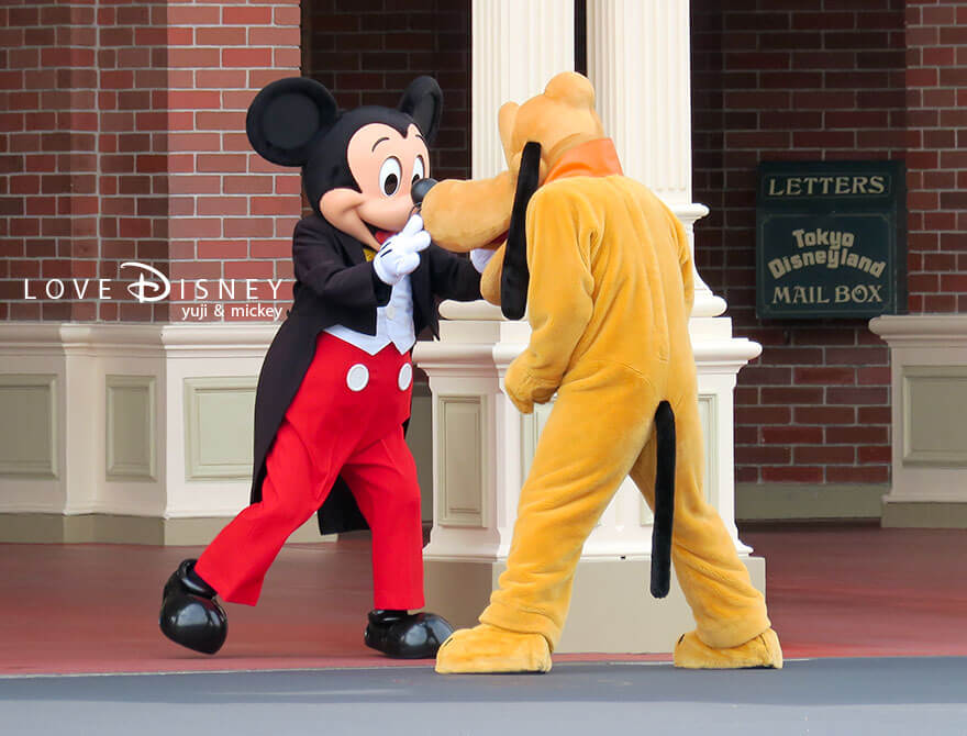 TDL 開園前グリーティング ミッキー プルート