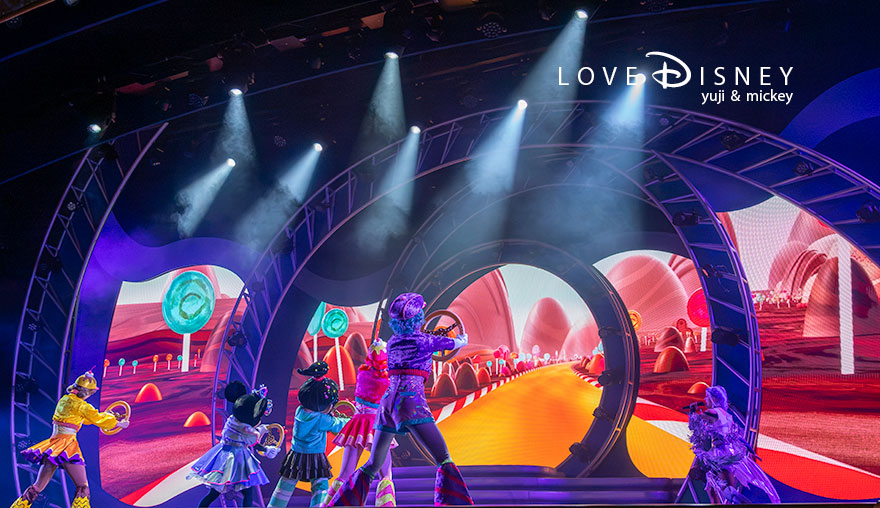 TDL ショーベース The D-Groovationz4 Live: Happy! Funky! Groovy! Tour Dグル シュガー・ラッシュシーン（その2）