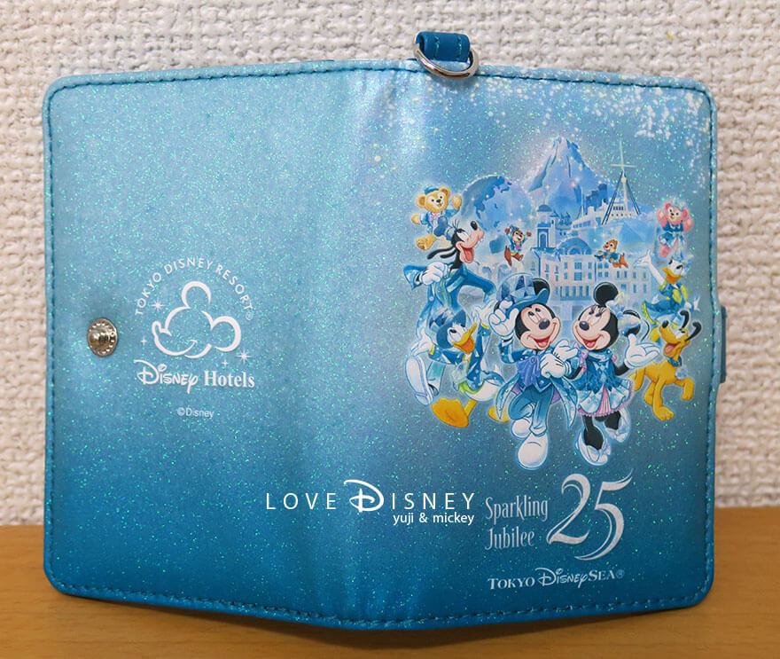 TDS25周年 スパークリング・ジュビリー ホテルミラコスタ デコレーション カードキーケース 開いた状態（表裏）