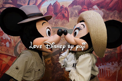 ミッキー＆ミニーペアグリーティング画像！ディズニー・アニマルキングダム