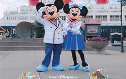 TDSエントランスグリーティング「ニュールックのミッキーとミニー」＆「ディズニースナップフォト」